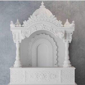 White Marble Pooja Mandir For Home