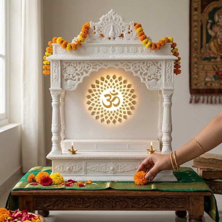 small marble mandir for home