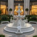 Custom marble horse fountain