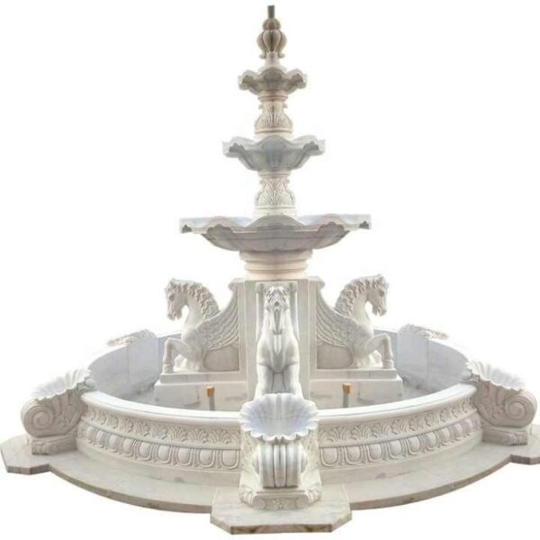 white marble fountain white marble fountain horse sculpture