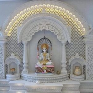 white marble pooja room